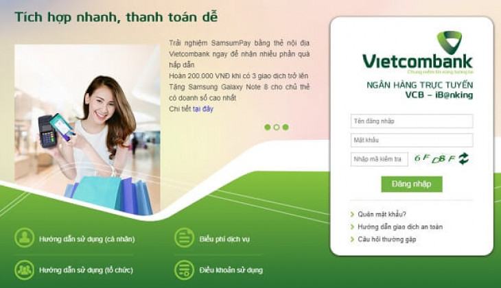 Hướng dẫn cách lấy lại mật khẩu Internet Banking ngân hàng Vietcombank